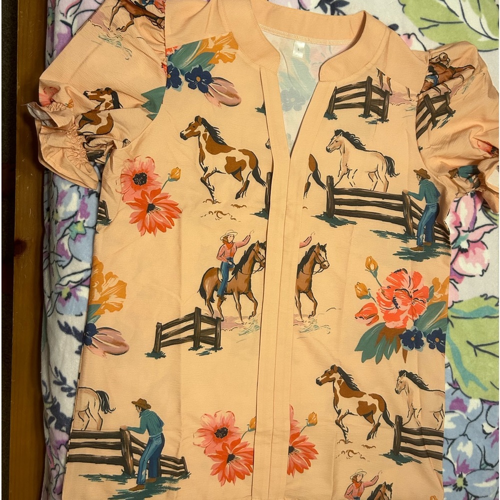 Brand new western print shirt